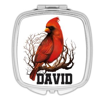 Personalized Cardinal Mug : Gift Compact Mirror Name Bird Grieving Loved One Customizable