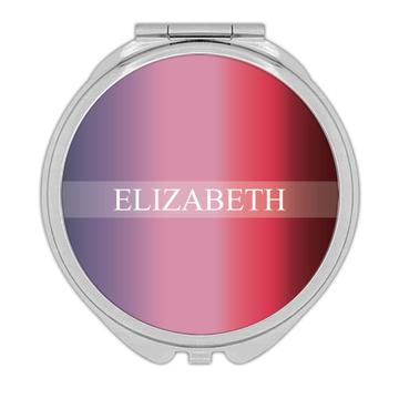 Delicate Gradient Lines : Gift Compact Mirror Feminine Abstract Art Print For Coworker Boss Funky