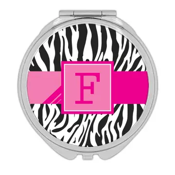 Animal Print Zebra : Gift Compact Mirror Fashion Personalized Name Fauna Wildlife