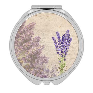 Vintage Lavender Bunch : Gift Compact Mirror Sleeping Room Kitchen Bathroom Wall Door Decor