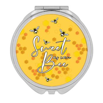 Bees Honeycombs : Gift Compact Mirror Cute Art Sweet Friend Her Mother Summer Time Kid Child Humor