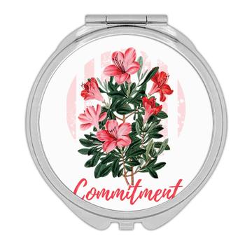 Flowers Bouquet Commitment : Gift Compact Mirror Cute Flower Floral Art Birthday Feminine Vintage