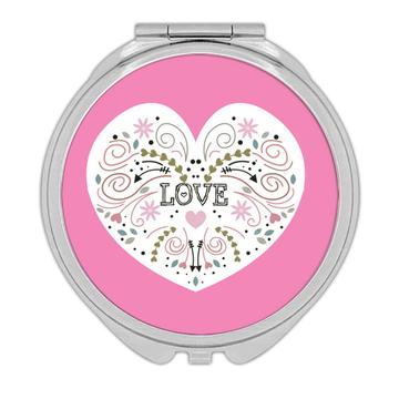 Heart Love : Gift Compact Mirror Valentines