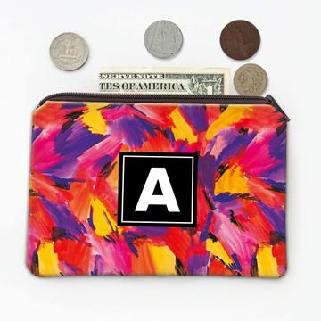 Painting Abstract Pattern : Gift Coin Purse Colorful Seamless Artistic Smears Fabric Print Home