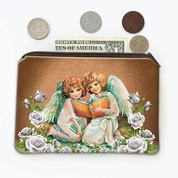 Angels Reading : Gift Coin Purse Catholic Religious Esoteric Victorian