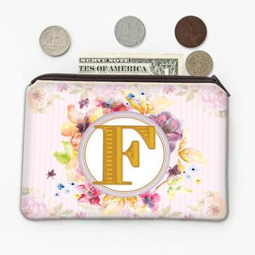 Monogram Letter F : Gift Coin Purse Name Initial Alphabet ABC