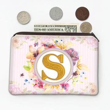 Monogram Letter S : Gift Coin Purse Name Initial Alphabet ABC