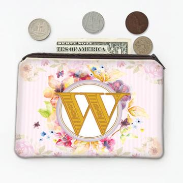 Monogram Letter W : Gift Coin Purse Name Initial Alphabet ABC