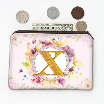 Monogram Letter X : Gift Coin Purse Name Initial Alphabet ABC