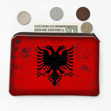 Albania : Gift Coin Purse Flag Retro Artistic Albanian Expat Country