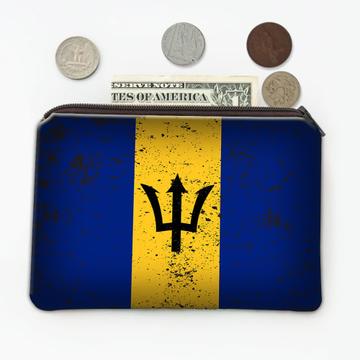 Barbados : Gift Coin Purse Bajan Flag Retro Artistic Expat Country