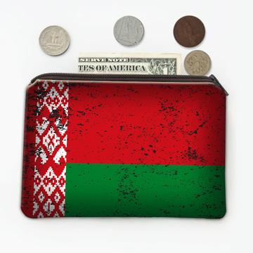 Belarus : Gift Coin Purse Belarusian Flag Retro Artistic Expat Country