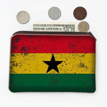Ghana : Gift Coin Purse Flag Retro Artistic Ghanaian Expat Country
