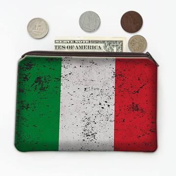 Italy : Gift Coin Purse Flag Retro Artistic Italian Expat Country
