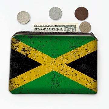 Jamaica : Gift Coin Purse Flag Retro Artistic Jamaican Expat Country