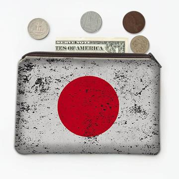 Japan : Gift Coin Purse Flag Retro Artistic Japanese Expat Country