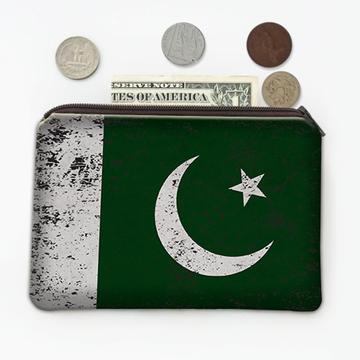 Pakistan : Gift Coin Purse Flag Retro Artistic Pakistani Expat Country