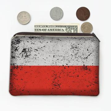 Poland : Gift Coin Purse Flag Retro Artistic Polish Expat Country