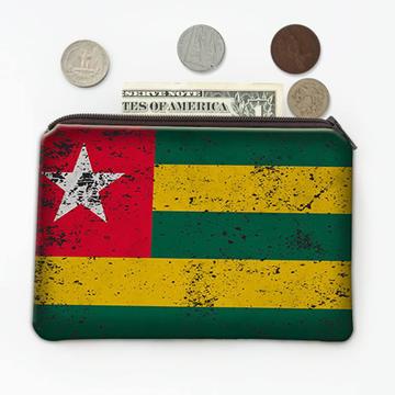 Togo : Gift Coin Purse Flag Retro Artistic Togolese Expat Country