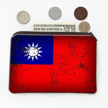 Taiwan : Gift Coin Purse Taiwanese Flag Retro Artistic Expat Country