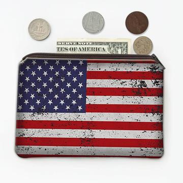 United States : Gift Coin Purse Flag Retro Artistic Expat Country