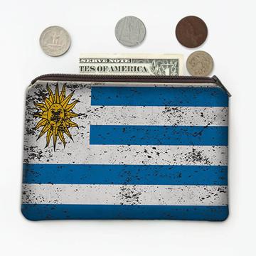 Uruguay : Gift Coin Purse Flag Retro Artistic Uruguayan Expat Country