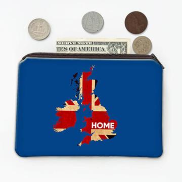 United Kingdom Map HOME : Gift Coin Purse British England Flag Expat Country Souvenir