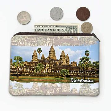 CAMBODIA ANGKOR WAT : Gift Coin Purse Cambodian Pride Flag Country Souvenir Temple