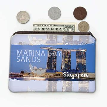 SINGAPORE Marina Bay Sands : Gift Coin Purse Flag Singaporean Country Souvenir