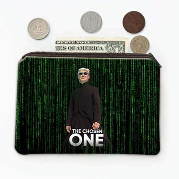 Trump The Chosen One : Gift Coin Purse Matrix Parody Funny Neo Office Donald Cool