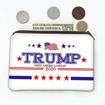 Keep America Great Trump 2020 : Gift Coin Purse USA Donald American Flag
