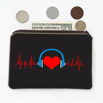 Heart Headphones Life Line Musical Decor Art : Gift Coin Purse Teen Room Wall Poster Love