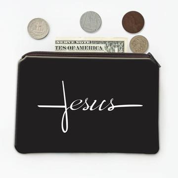 Jesus Word : Gift Coin Purse Black And White Religious Poster Decor Catholic Faith Hope