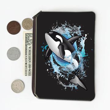 Killer Whale In Water Bubbles : Gift Coin Purse Cute Room Decor For Teenager Boy Orca Fish
