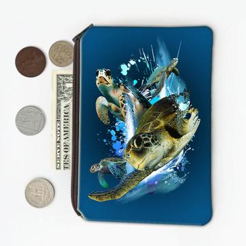 Cute Turtle Photography : Gift Coin Purse Turtles Water Animals Nature Protection Ocean