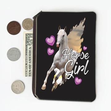 For Horse Girl : Gift Coin Purse Birthday Hearts Best Friend Animal Lover Rider Running