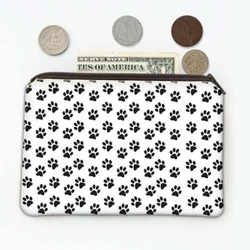 Dog : Gift Coin Purse Paws Black Cute Animal Pet Canine Pets Dogs