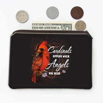 Cardinals Appear : Gift Coin Purse Angels Are Near Bird Ecology Nature Aviary