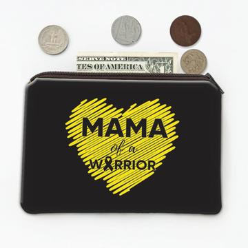 Mama Of A Warrior : Gift Coin Purse Childhood Cancer Awareness Support For Mother Fight