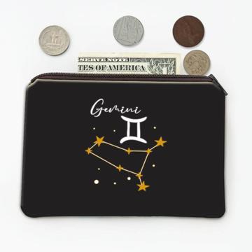 Gemini Constellation : Gift Coin Purse Zodiac Sign Astrology Horoscope Birthday Twins Cute