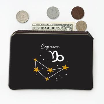 Capricorn Constellation : Gift Coin Purse Zodiac Horoscope Sign Astrology Birthday Friend