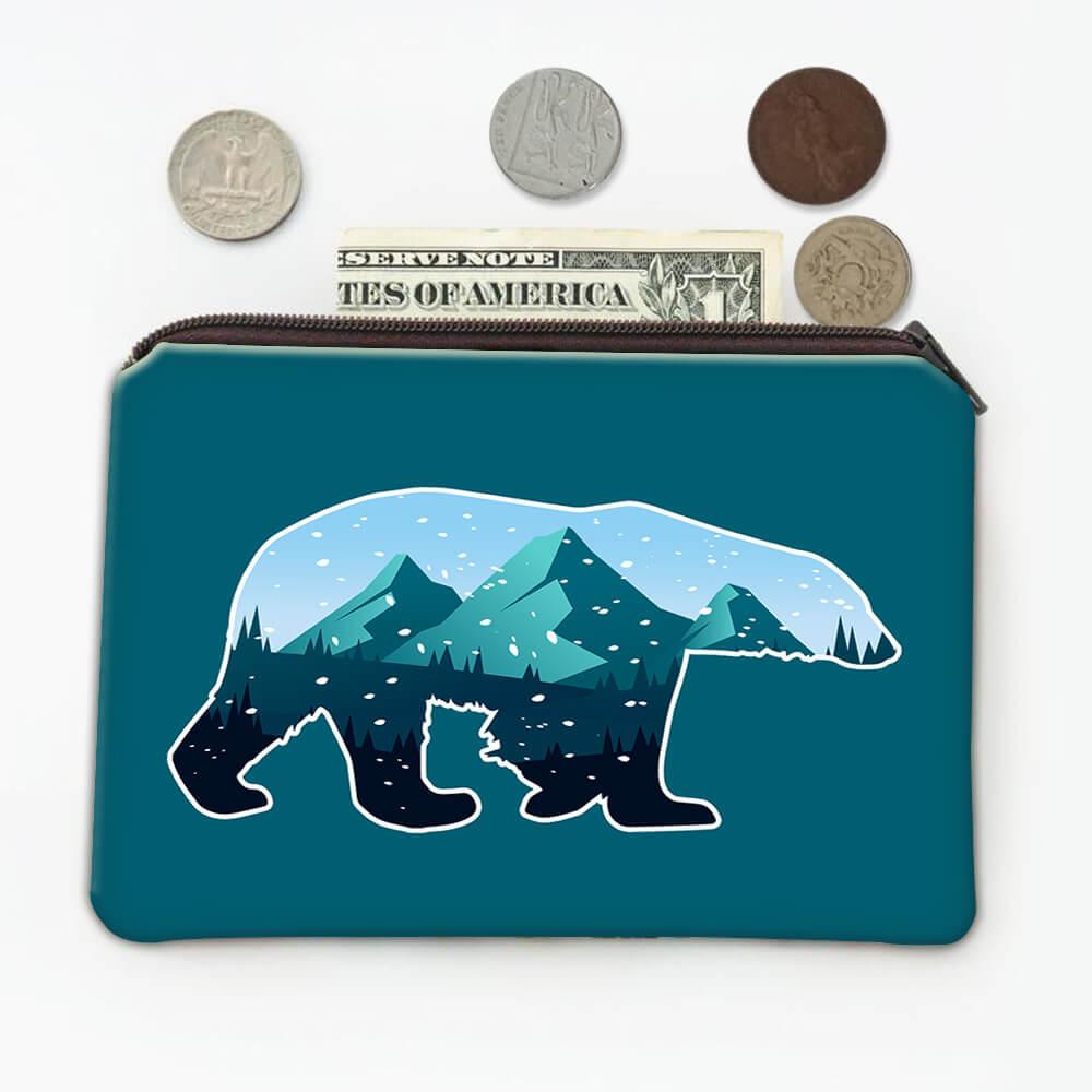 Polar Bear Coin Purse In Blue