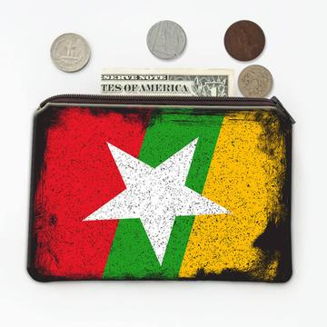 Myanmar Flag : Gift Coin Purse Colors Star Burma Asia Asian Liberty Nation National Symbol