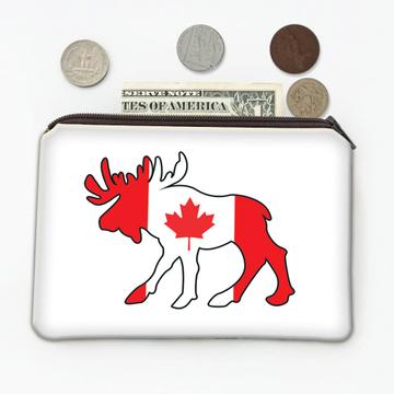 Canada Flag : Gift Coin Purse For Canadian Patriot Elk Animal Maple Leaf Cute Funny EH Team