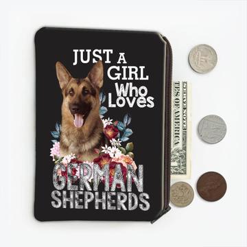 Just a Girl Who Loves German Shepherd : Gift Coin Purse Dog Canine