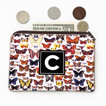 Butterfly Butterflies Pattern : Gift Coin Purse Seamless Feminine Biologist Cute Nature Types Print