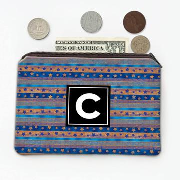 Stars Stripes Abstract Pattern : Gift Coin Purse Masculine Lines Seamless Esoteric For Him Friend