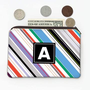 Diagonal Stripes : Gift Coin Purse Seamless Abstract Pattern For Him Father Dad Lines Backdrop Art