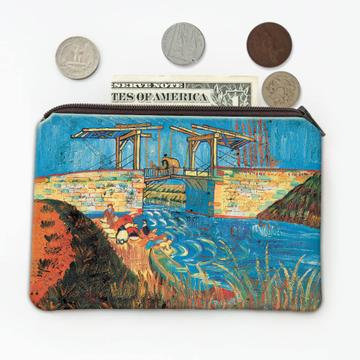 River Bridge : Gift Coin Purse Famous Oil Painting Art Artist Painter