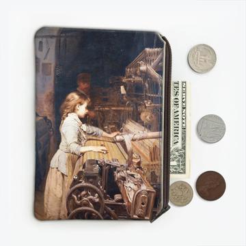 Young Girl Working : Gift Coin Purse Famous Oil Painting Art Artist Painter